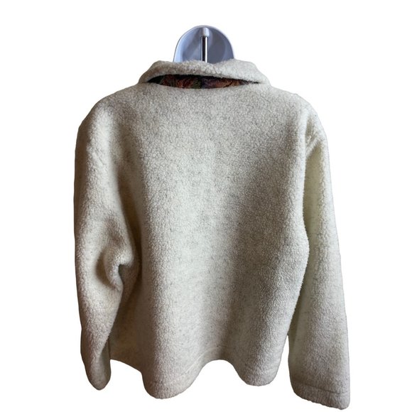 Orvis off white and gray tapestry trim jacket size M - Picture 5 of 7